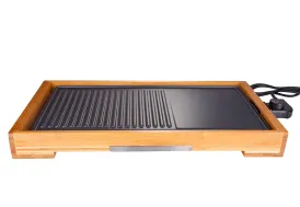 Plancha électrique fonte et bois 2200 W Happy Plancha Bambou Little Balance