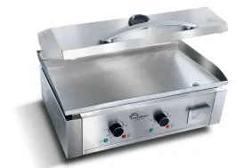 Plancha électrique inox 3500 W + couvercle cuisson Aquitaine Pro Plus Little Balance