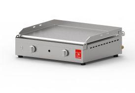 Plancha au gaz en inox avec 2 brûleurs 5800 Watts