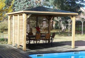 Pool House en Bois 2 Parois Blueterm 12 m² 