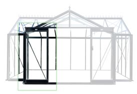 Porte coulissante simple pour serre orangerie 