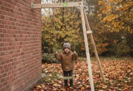 Portique balançoire mural en bois Exit Toys Silvi