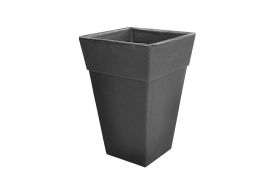 Pot de fleurs gris