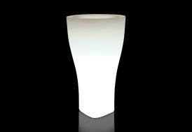 Pot de fleurs lumineux blanc