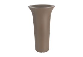 Pot à fleurs en polyéthylène couleur tabac 
