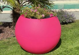 Bac à Fleurs Rond Polyéthylène Rose Plast'Up Speranza