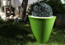 Pot de fleurs en plastique Green City Open M vert