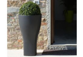 Pot de fleurs en polyéthylène gris anthracite 85 cm