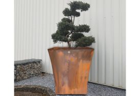 Pot de fleurs XXL PAPI : Vogue carré 100 cm finition corten