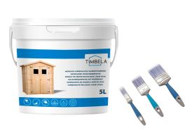 Traitement coloré pour abri bois intérieur et extérieur 2x 5 litres Timbela