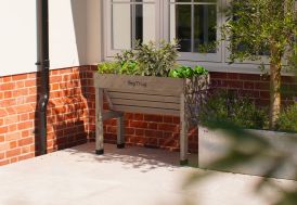 Potager surélevé en bois H. 80 cm 170 L - VegTrug Adossé 1 m gris lavé