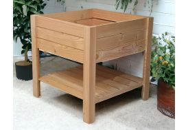 Potager sur pieds en bois brut