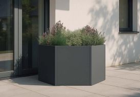 Potager surélevé en acier anthracite