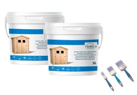 Traitement coloré pour abri bois intérieur et extérieur 2x 10 litres Timbela