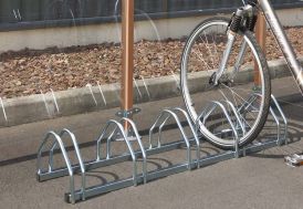 Râtelier 5 vélos en acier zingué Mottez