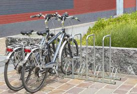 Râtelier 5 vélos en acier avec arceaux pour antivol Mottez