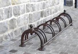 Râtelier 5 vélos en métal effet rouille Mottez