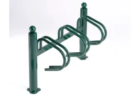 Râtelier à vélos en acier vert Mottez