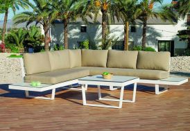 Salon de jardin 4 places en aluminium Titan - Hartman