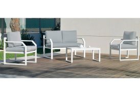 Salon de jardin bas en aluminium