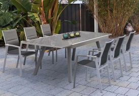 Salon de jardin haut en aluminium
