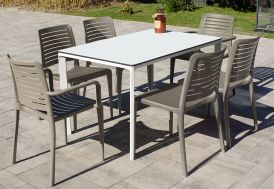 Salon de jardin en aluminium