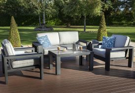 Salon de jardin 4 places en aluminium Hartman Titan