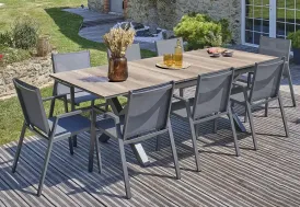 Salon de jardin haut en aluminium