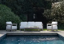 Salon de jardin bas en aluminium 5 places Wilsa Garden Calarossa