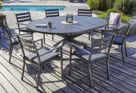 Salon de jardin haut en aluminium DCB Garden