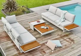 Salon de jardin modulable 6 places