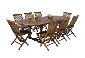 Salon de Jardin Imitation Tonneaux en Bois : 1 Table + 4 Fauteuils - Roto