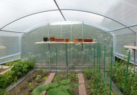 Serre Tunnel Tonneau en polyéthylène 18 m² - 4 Saisons 4,5 x 4 m