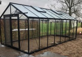 Serre ACD Prestige R308H Aluminium noir et verre trempé 18,15 m²