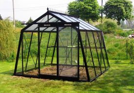 Serre en verre ACD Prestige Blackline S104H 9 m² parois obliques