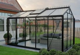 Serre ACD Prestige R205H Aluminium noir et verre trempé 8,61 m²