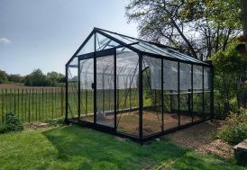 Serre ACD Prestige R305H Aluminium noir et verre trempé 11,35 m²