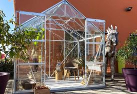 Serre de jardin en verre trempé Lams