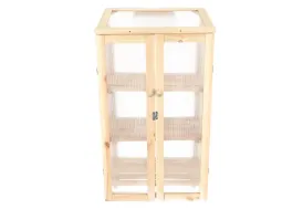 Serre de balcon pour semis en bois et polycarbonate Naturel L