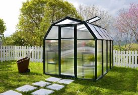 serre de jardin en polycarbonate 6 mm avec lucarne et porte simple