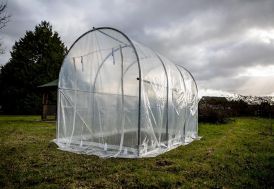 Serre de Jardin en Acier Galvanisé et Polyéthylène 9 m² 