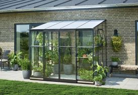 Serre de jardin adossée en verre trempé Halls Qube Lean-to 68