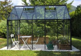 Serre de jardin aluminium gris anthracite Laurus 8 m² Lams