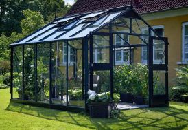 Serre de jardin Juliana Premium 11 m² en aluminium et verre trempé 3 mm