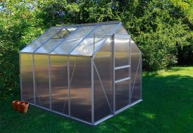 Serre de jardin en aluminium et parois polycarbonate 4 mm