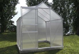 Serre de jardin en aluminium et parois polycarbonate 4 mm  2,4 m²