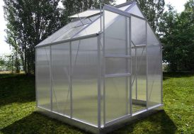 Serre de Jardin en Aluminium et Polycarbonate Alvéolaire Diamant 66