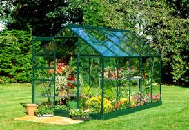 Serre de Jardin en Aluminium et Verre Horticole Halls Popular 106 Vert