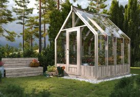Serre de jardin en bois autoclave et verre trempé Palmako Emilia 5,4 m²