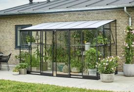 Serre de jardin adossée en verre trempé Halls Qube Lean-to 612